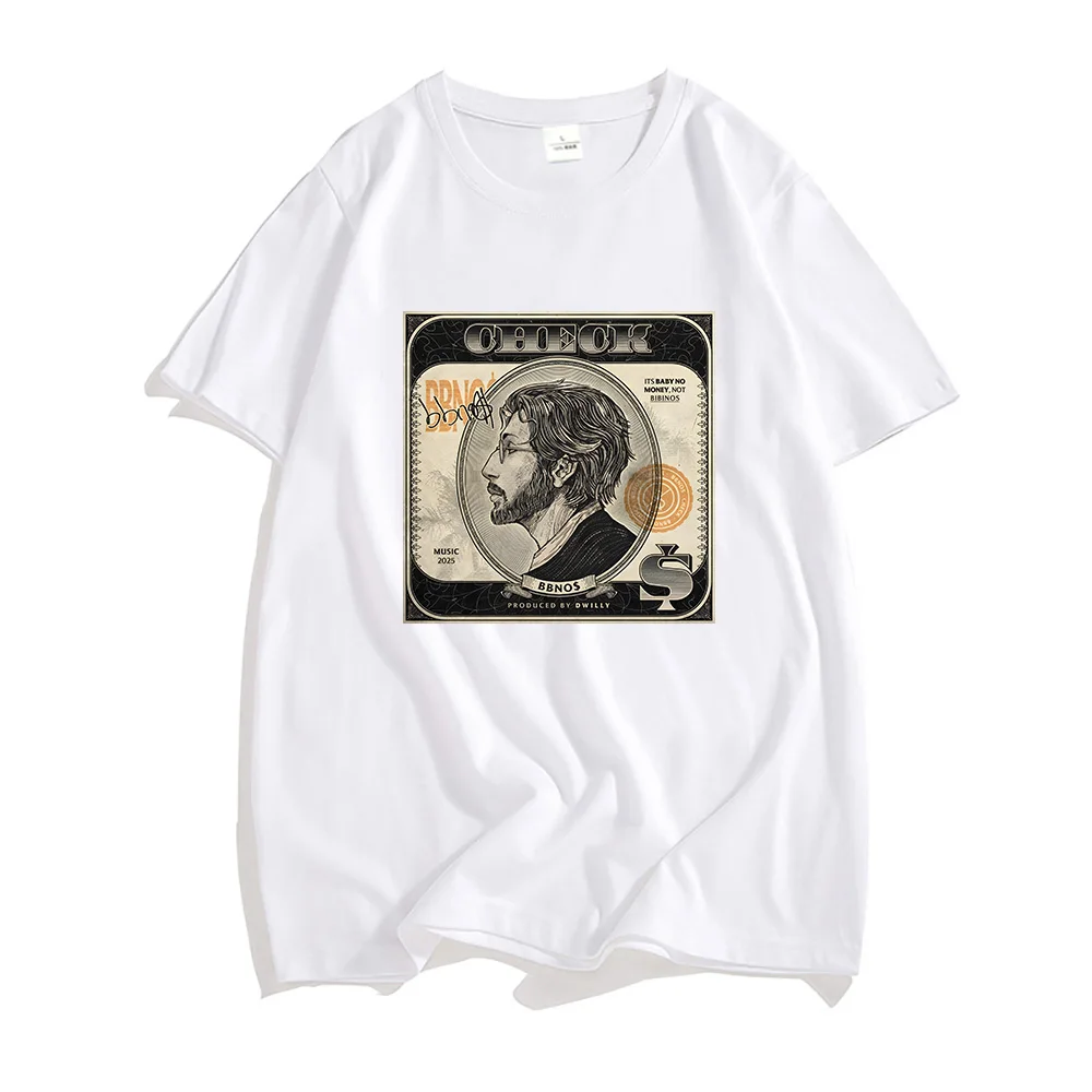 Bbno$ Check New Fashion T-shirt Short Sleeve Summer Men Tshirts Cotton Soft Unisex Streetwear Hip Hop O-neck Tees Top