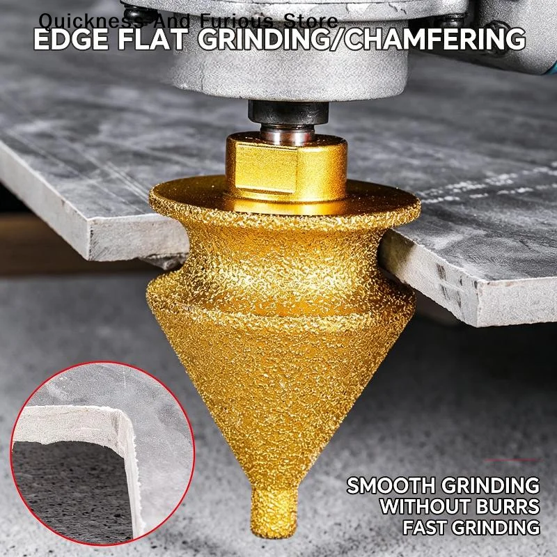 【T】4 In 1 Diamond Chamfering Drill Bit Sharp Abrasive Surface Multipurpose Perfect For Tile Stone Drilling Grinding Work