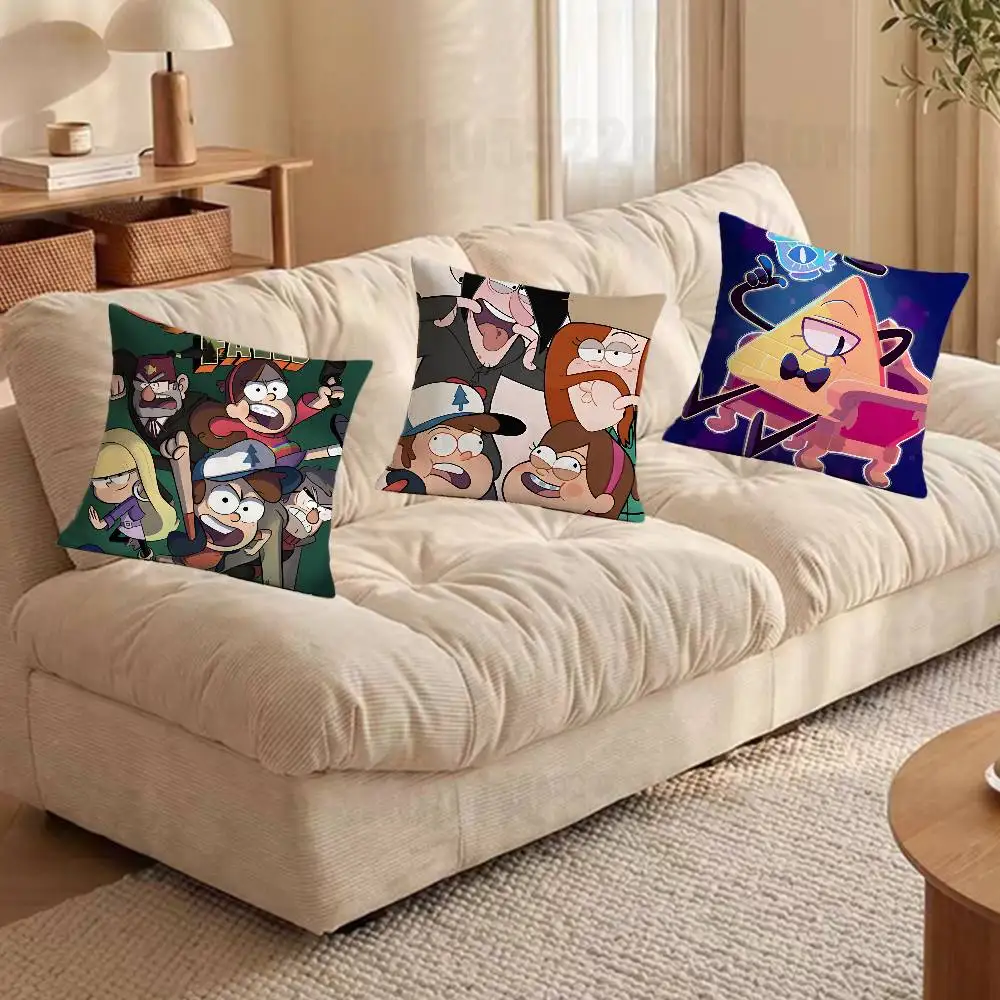 

G-Gravity Cute F-Falls Cartoon Printing Pillowcase Customized Pillow Cover for Sofa Home Decor