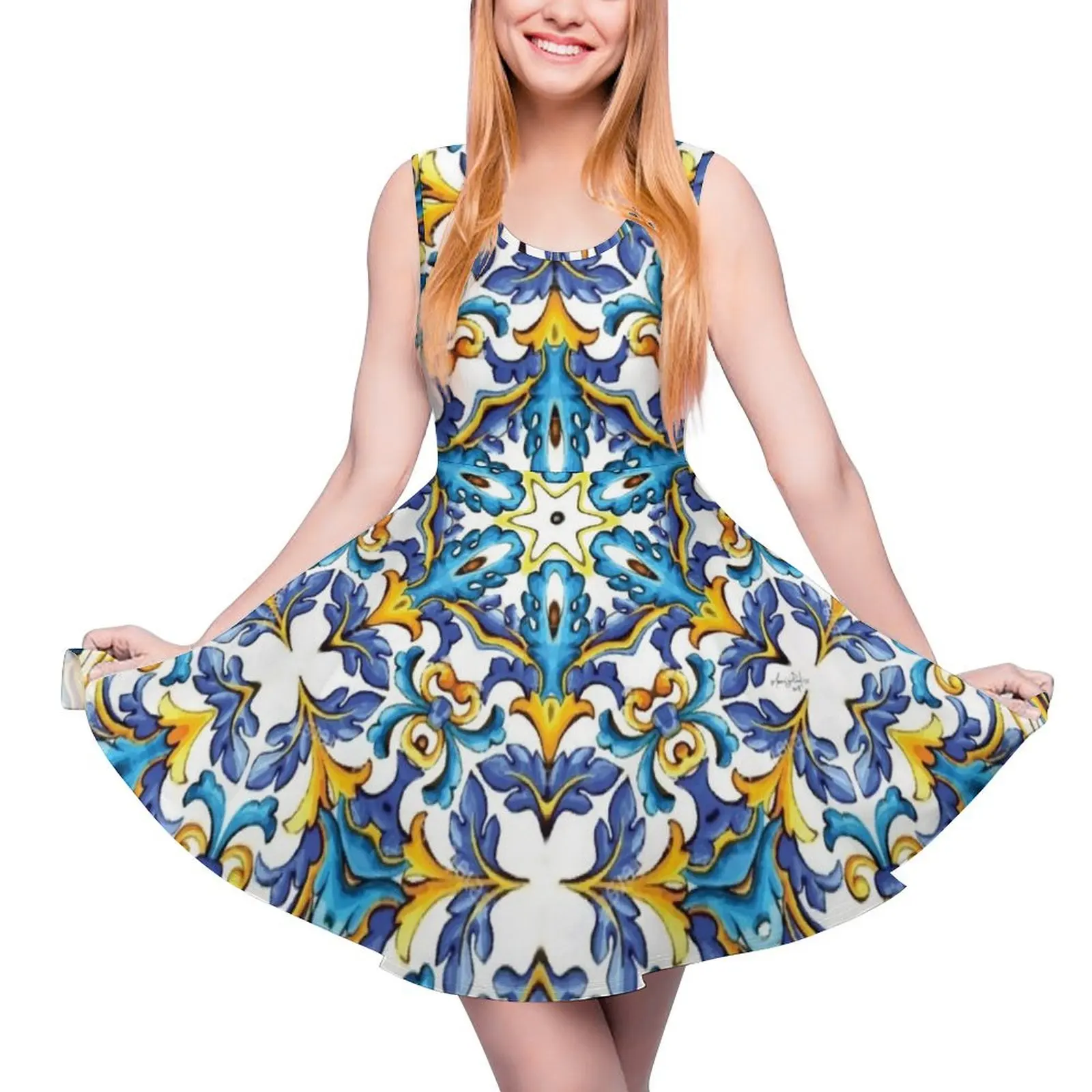 Sicily Style Sleeveless Dress Female clothing Woman