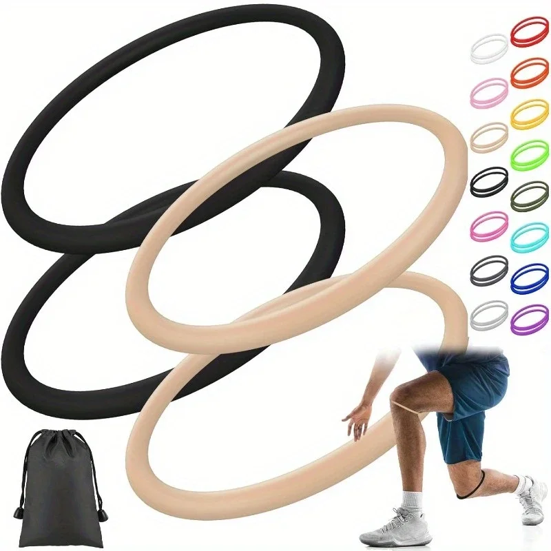 Sangle de soutien du genou en Silicone, 2 pièces, pour soulager la douleur, bande stabilisatrice de rotule, attelle de course, protection du genou du pull