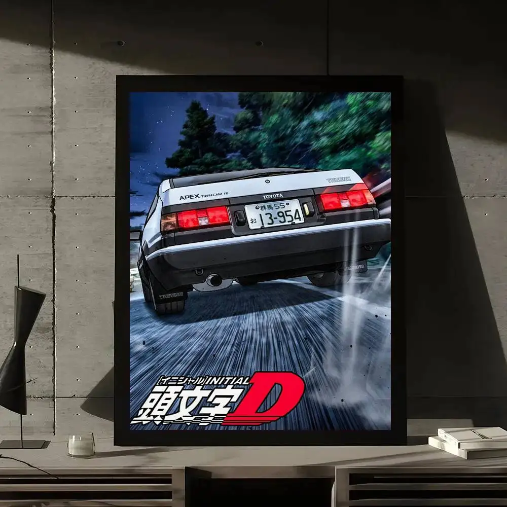 DI-Initial D أنيمي ملصق معرض يطبع ذاتية اللصق ديكور المنزل الديكور صور مطبوعة للحوائط غرفة المعيشة ملصق