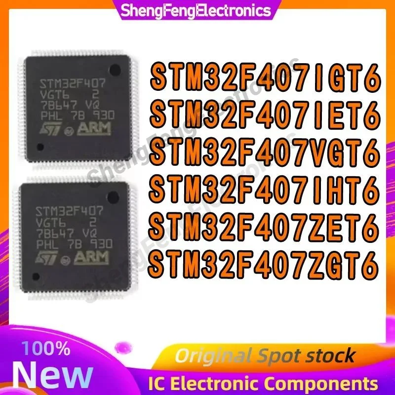 

STM32F407ZET6 STM32F407ZGT6 STM32F407IGT6 STM32F407IET6 STM32F407IHT6 STM32F407VGT6 STM32F407 STM IC MCU Chip LQFP in stock