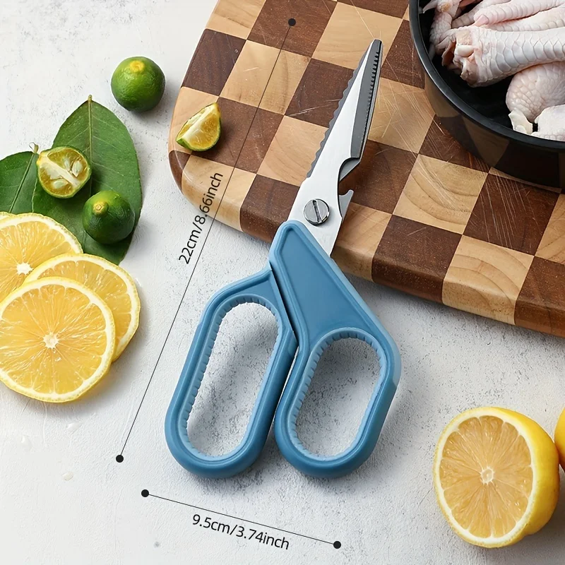 1Pc, Kitchen All Purpose Heavy Duty Meat Poultry Shears, Dishwasher Safe Food Cooking Stainless Steel Utility Scissors