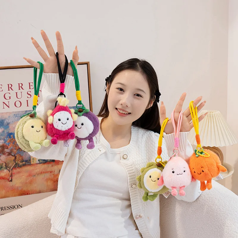 

Kawaii Fruit Bean Bag Plush Apple Banana Doll Orange Peach Durian Toy Pendant Soft Christmas Gift For Kids Friends