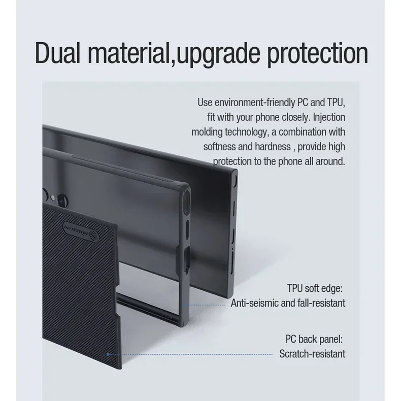 Nillkin Magnetic Case for Samsung Galaxy S24, S24 Plus, S24 Ultra, PC+TPU Cover, Salient Point Surface, Precise Function Holes