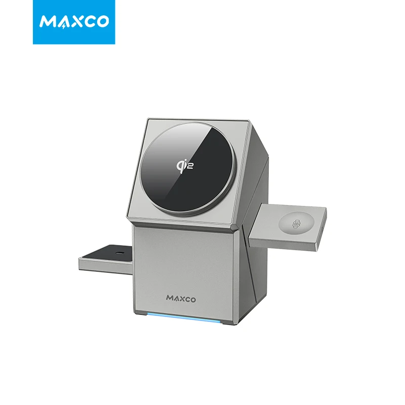 QI2 3 en 1 soporte de cargador inalámbrico magnético Qi2 15W carga rápida para iPhone12 13 14 15 16 Apple Watch 9 8 7 6 5 Airpods 2 3 Pro