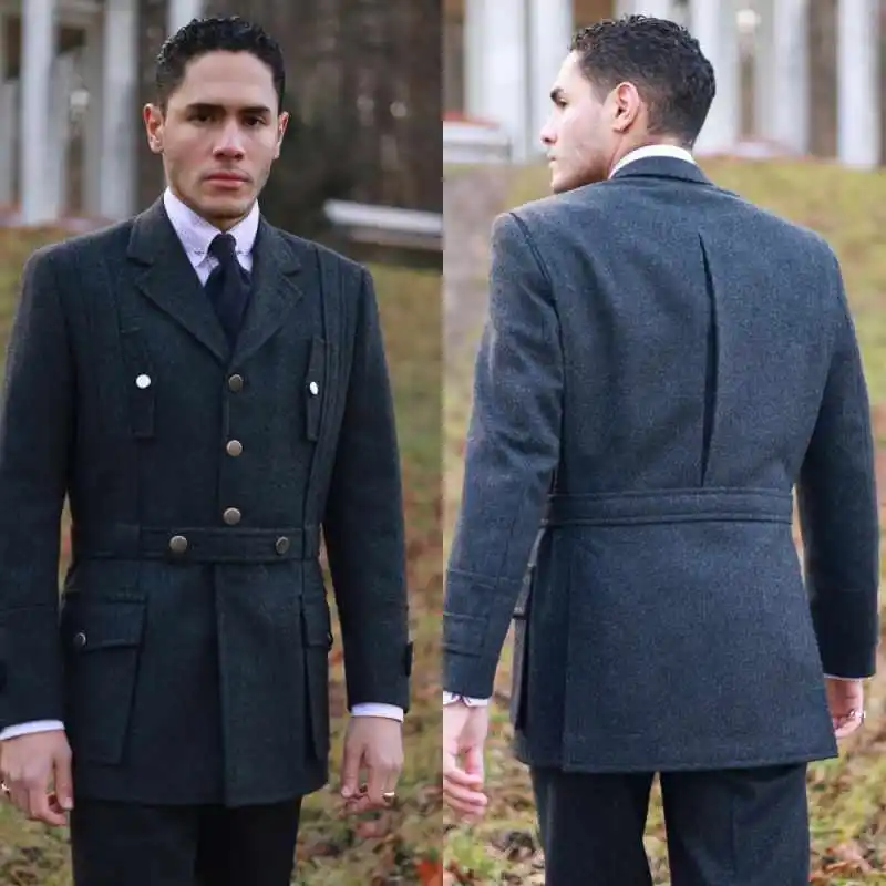 

Vintage Men Suit 1 Piece Slim Fit Blazer Single Breasted Notch Lapel Blazer Warm Formal Occasion Customized trajes de hombre