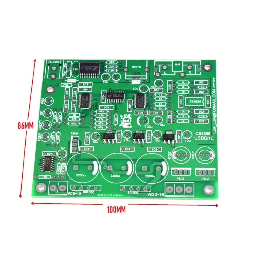 

1pc CS8416+CS4398+CM102S USB DAC PCB With IC