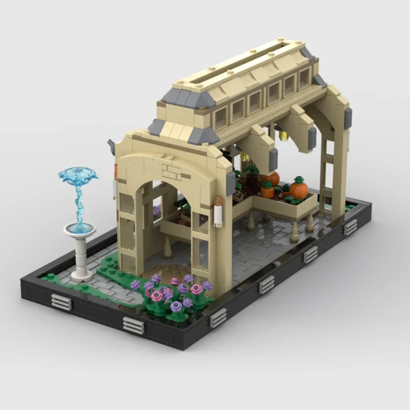 Blocos de Construção MOC do Modelo City Street View, Estufa Diorama, Tecnologia Tijolos Modulares, Brinquedos de Montagem DIY, Conjuntos de Presentes de Natal