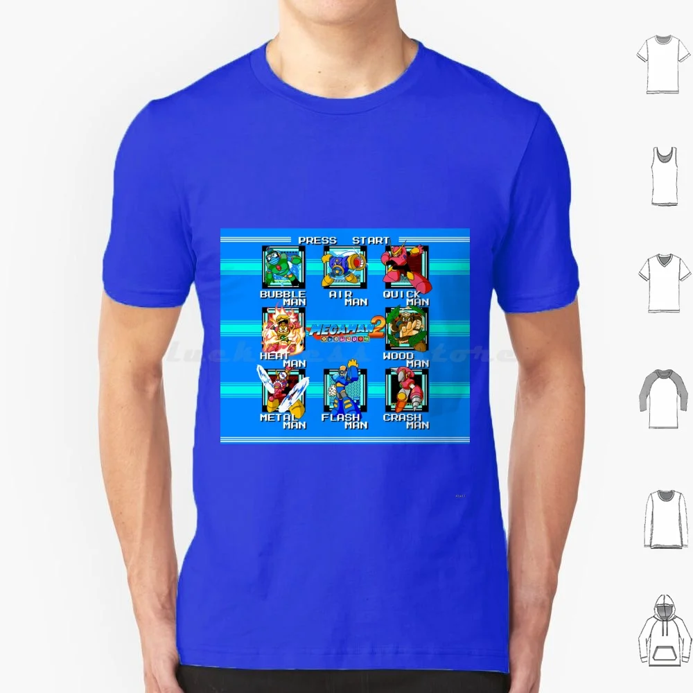 Classic Megaman 2 Stage Select Pixelart T Shirt Men Women Kids 6xl Megaman 2 Stage Select Megaman 2 Rockman 2 Rockman Megaman