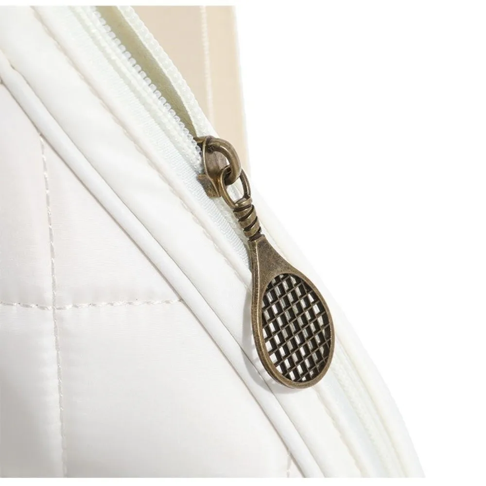 New Solid Color Tennis Racket Carrying Bag Large Capacity Ultralight Racquet Cover Bag Zipper Portable Tennis Racket Backpack