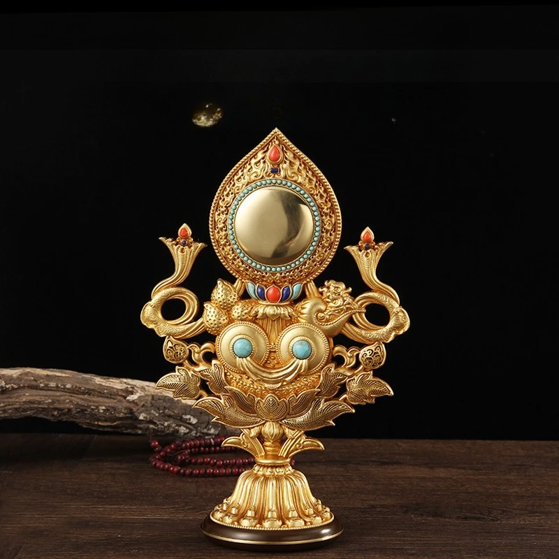 Combination copper ornament Tibetan Tantra Buddha front household Buddhist hall eight offering ornament supplies
