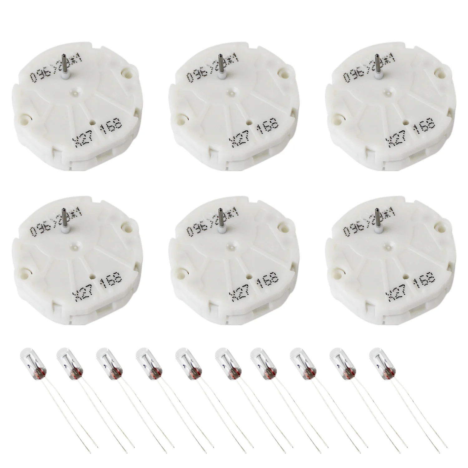 6Pcs X27 168 Stepper Motors W/10Pcs Backlight Bulbs for GM GMC Chevy Instrument Cluster Repair Car Interior Parts Accessories