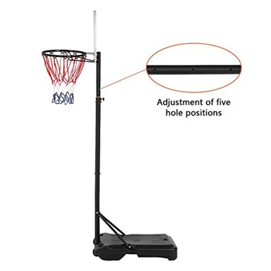 Portable Basketball Hoop System for Indoor and Outdoor Use: Freestanding Basketball Goal with Adjustable Height Removable Backb