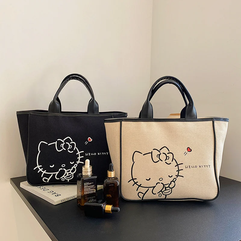 Hello Kitty-Sac à cosmétiques authentique pour femme, sacs à main et sacs à main, sacs de lavage des mains Sanurgente, étui fourre-tout, MUNIBox