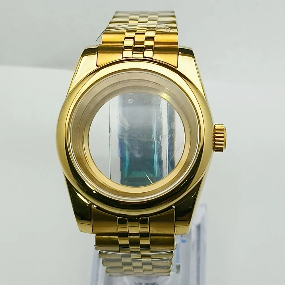 Gold NH35 case watch Store 36mm/39mm sapphire glass watch case fit NH35 NH36 NH34 NH70 NH72 movement