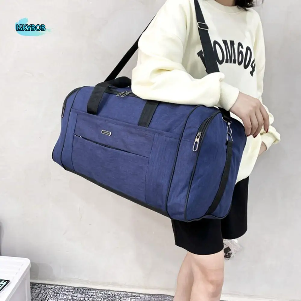 

Ins Large Capacity Travel Duffle Bag Waterproof Handheld Travel Luggage Bag Oxford Business Trip Messenger Bag Male