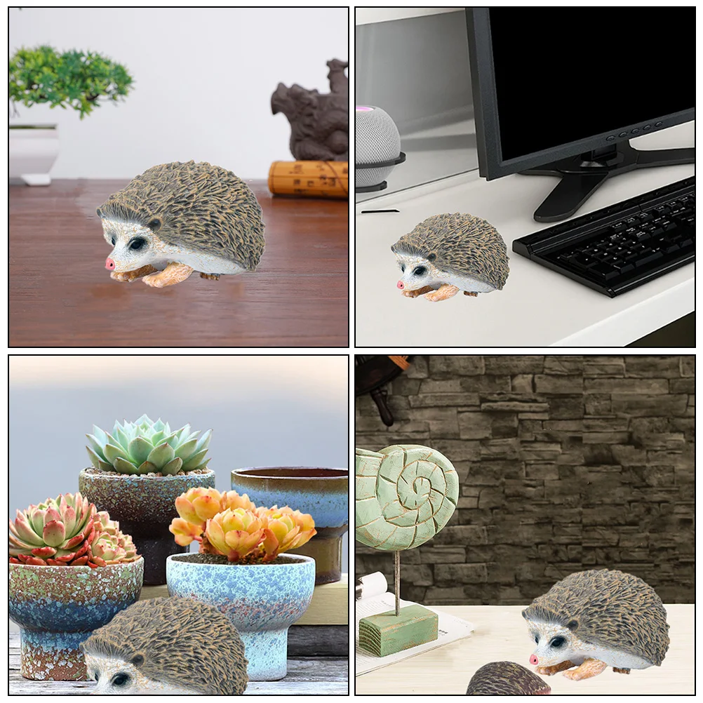 

2 Pcs Garden Statue Decorations Yard Ornaments Outdoor Hedgehogs Statues Figurine for