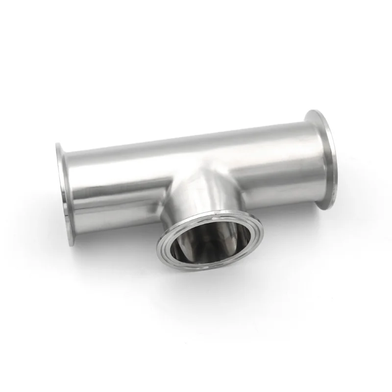 Tri Clamp Reducing Low Neck Tee Short Outlet 1.5 2Inch 304 316L Sanitary Stainless Steel Homebrew Beer Pipe Fittings