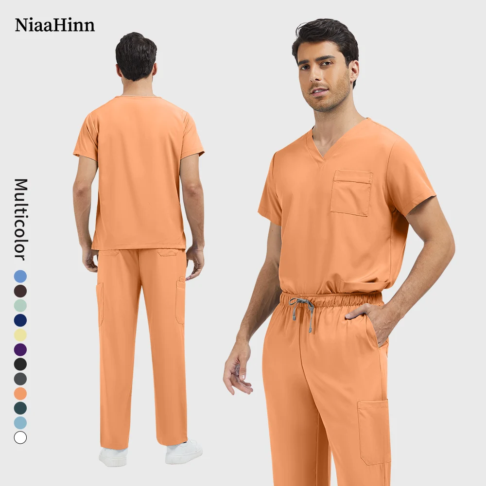 

Niaahinn аксессуары для медсестры, рабочая униформа для врача, больничная матовая форма, костюм для медсестер, операционная, комплекты хирургической одежды