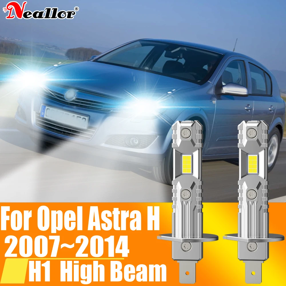 2x H1 Led Light Canbus Bulb Car Headlight High Power Auto Fog Diode Moto Driving Running Lamp 12V 55W For Opel Astra H 2007~2014