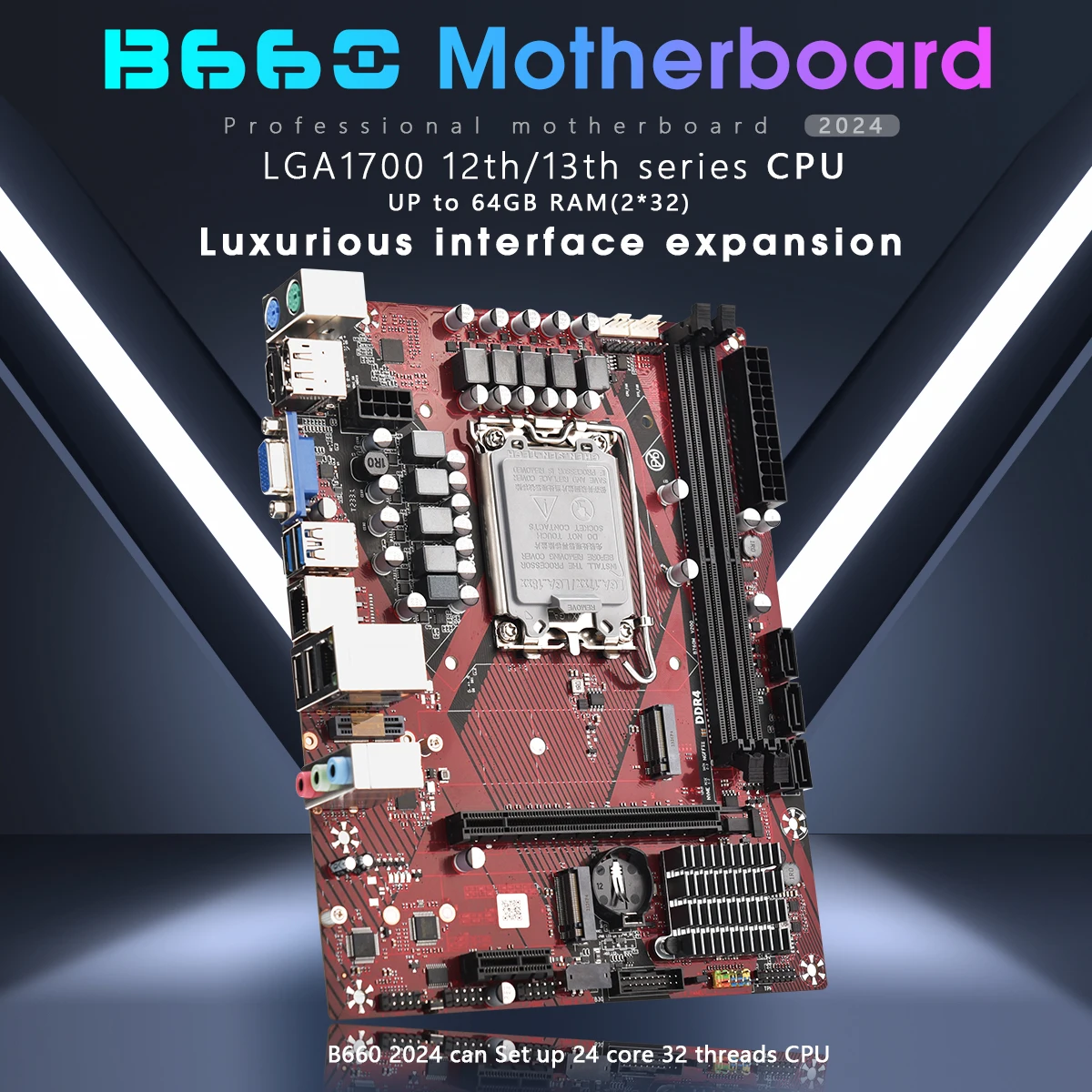 B660 Lga 1700 Motherboard ddr4 M-ATX Support 12 13 Gen Cpu gpu Ram memory ddr4 i9 pc parts kit upgrade nvme