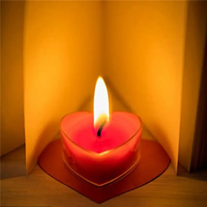 M12K-120PCS Heart Shaped Tea Light Candle Cups With Wicks Clear Love Heart Candle Wax Tins Jars Cases For DIY Candle Making