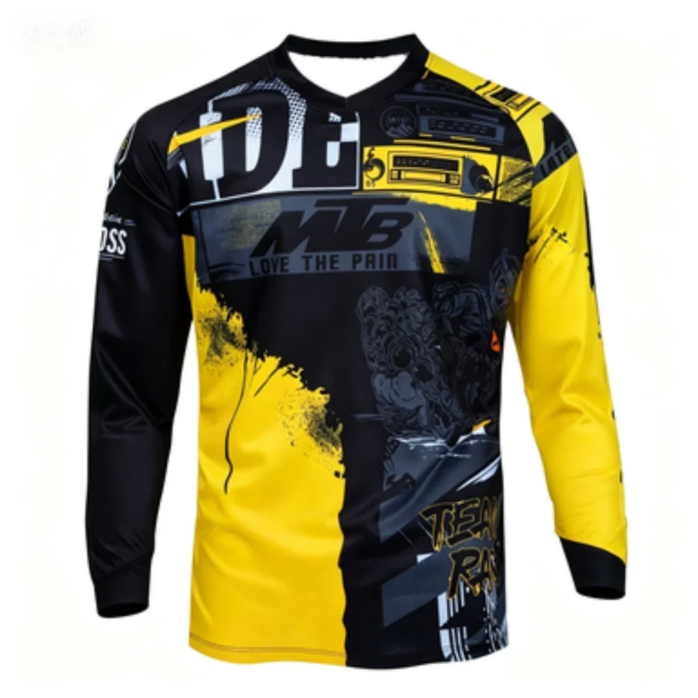 Trendy Printed Long-Sleeve Sports T-Shirt Breathable Outdoor Cycling Top Casual Athletic Wear image 5