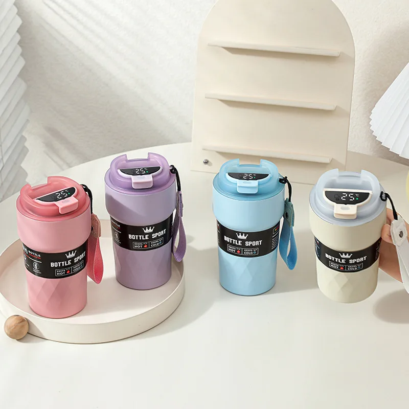 

Smart Temp Display 304 Stainless Steel Tumbler Vacuum Insulated Coffee Cups Travel Mug for Tea Thermos Cup Thermal Water Bottle