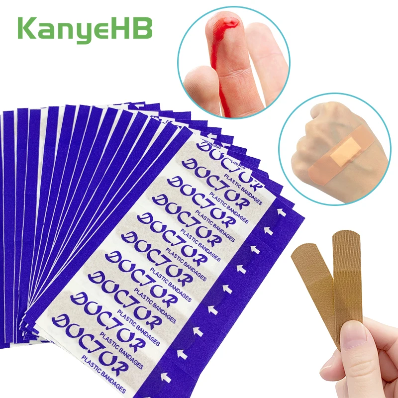 

100Pcs Breathable Band-Aids Wound Care First Aid Medical Supplies Anti-Bacteria Wound Plaster Travel Emergency Kits 3 Types