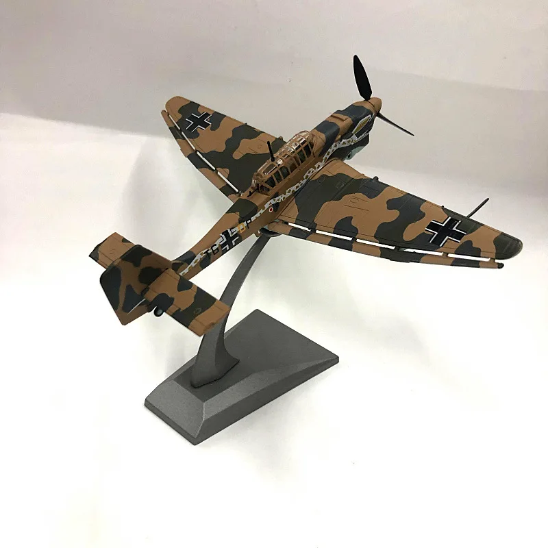 Avión de juguete fundido a presión, escala 1/72, Junkers Ju-87, bombardero alemán Ww2, modelo de avión de combate de aleación Amer, colección de exhibición estática