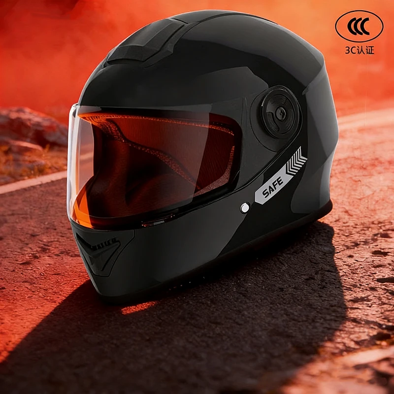 

3C Certified White Full Face Motorcycle Helmet Safety Ventilation Motorbike Helmet for Men Womenr