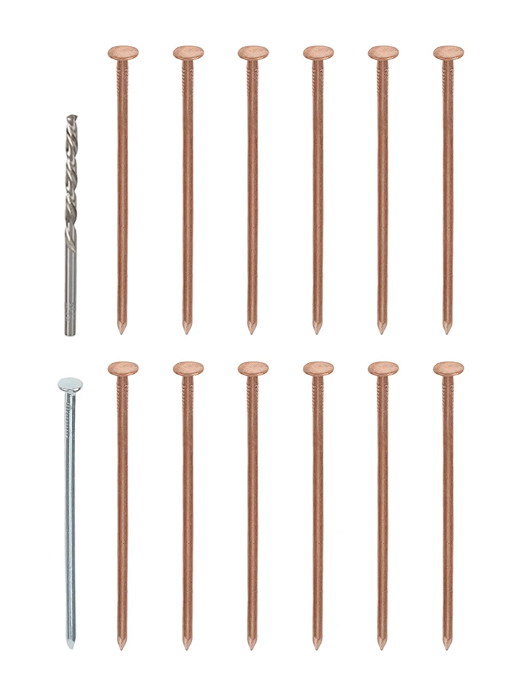 Copper Silver Tree Stump Removal Copper Ion Release Nails Plant Growth Stump Killer Pure Copper Material 14-Piece Set