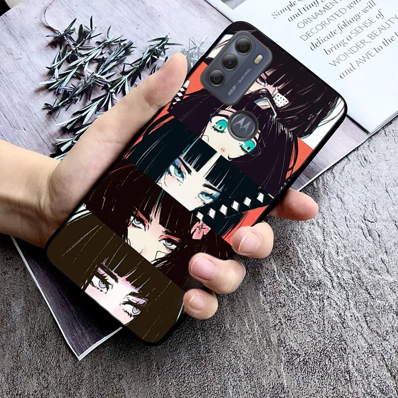 Japanese Style Anime Girl Phone Case For Moto Edge 50 40 Pro Edge 40 30 Ultra Neo Fusion G Power G Stylus G Play E32 E20 E40 