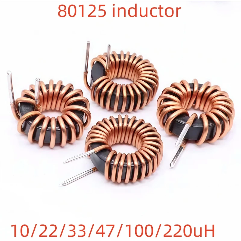 Toroid Core Inductors 80125 Winding Magnetic Ring Inductance 22uh 33uh 47uh 100uh Toroidal Coil Iron Silicon Aluminum