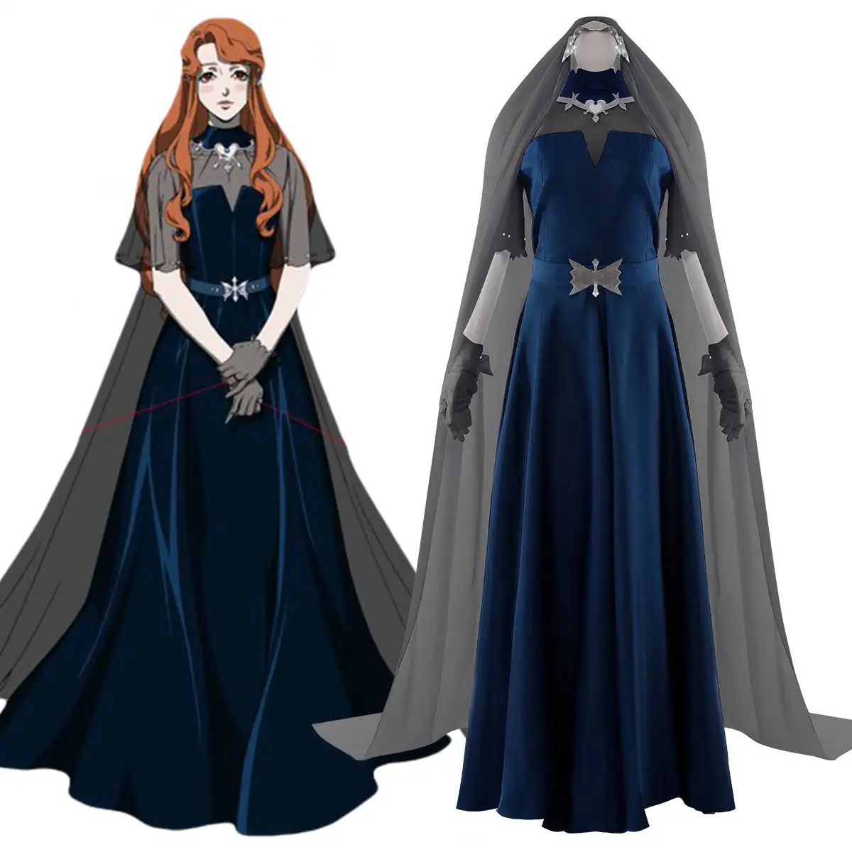 Disfraz de Lenore para Cosplay, vestido largo de Anime Castlevania, guantes, trajes, trajes de Carnaval de Halloween, ropa, trajes de fiesta de fantasía