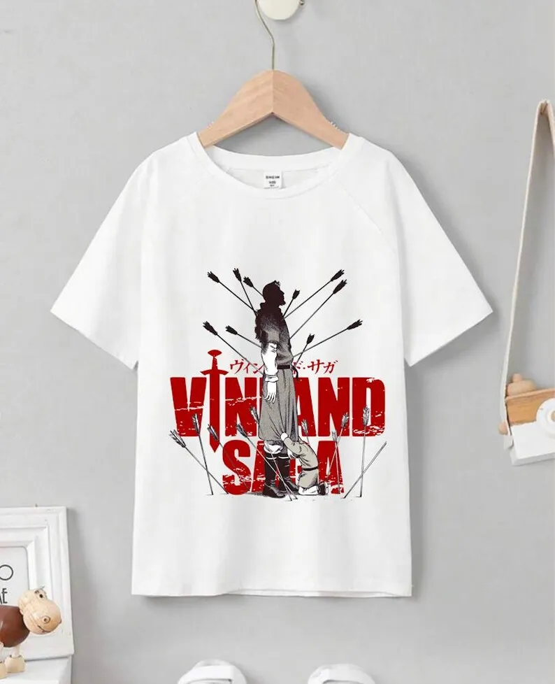 

Футболка Vinland Saga, футболка Thorfinn Vinland Askeladd, японская Shonen Viking Saga, мягкая роскошная футболка унисекс большого размера