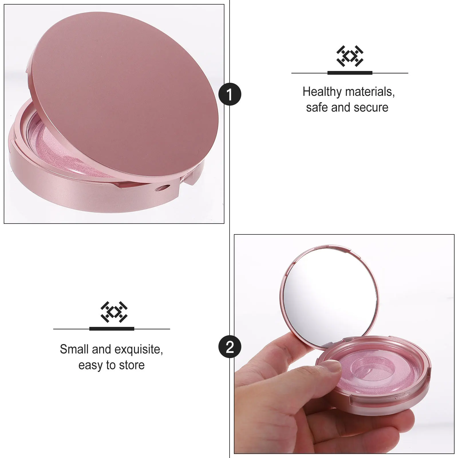 

6Sets Eyelash Packaging Box Premium Plastic False Eyelash Case Organizer Compact Size Portable for Beauty Salon and Personal