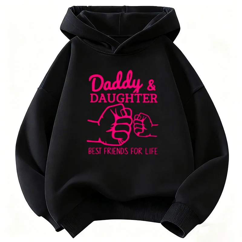 Daddys Daughter Best Friends for Life Lovely Hoodie Sweatshirt Cute Casual Hoody Girls Autumn Spring Hoodies
