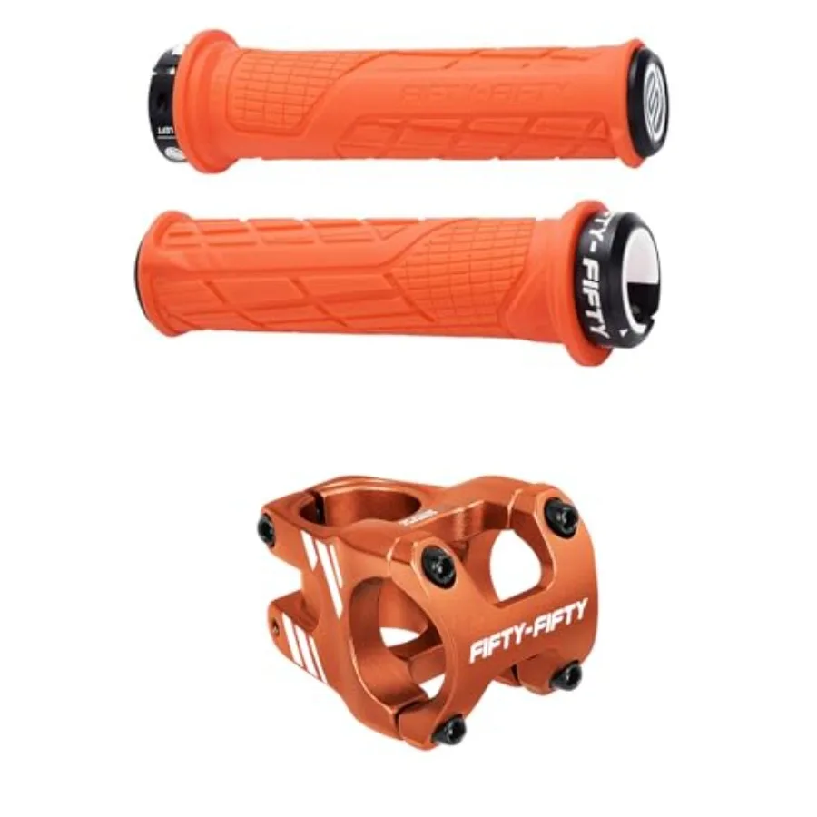 

Mountain Bike Handlebar Grips Single Lock-on MTB Grips Comfortable and Lock On Non-Slip Bicycle Handle Mountain Bike Stem Alumi