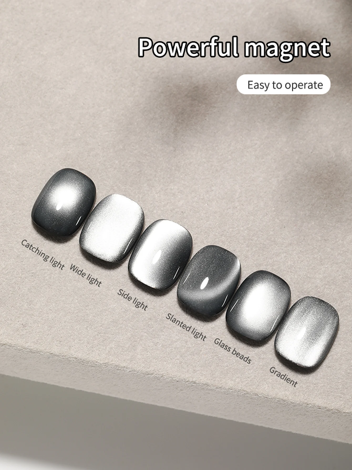 Holzmaserung Anti Drop Starker Magnet Saug Cat Eye Nagel Gelpoliermittel Spezielles zylindrisches starkes magnetisches Saugstein-Nagelwerkzeug