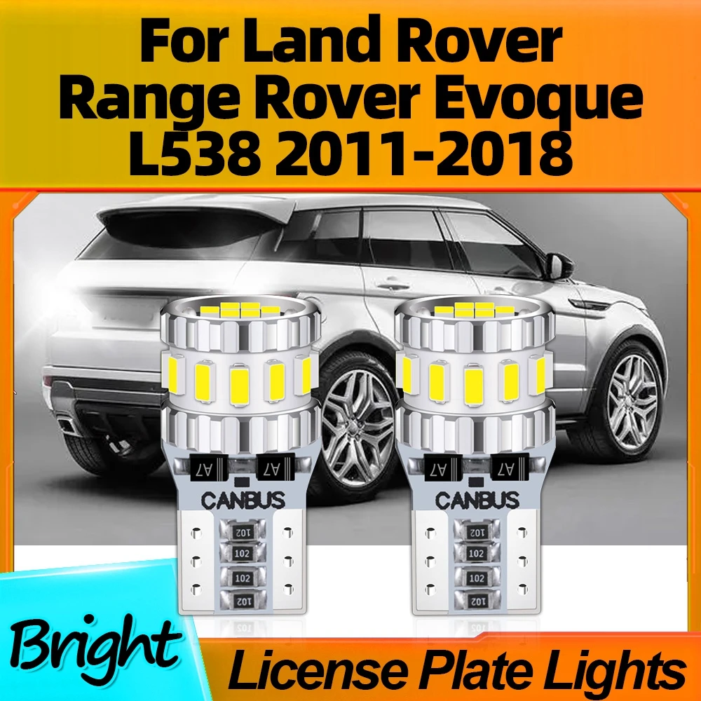 

2Pcs W5W LED License Plate Lights Lamps T10 12V For Land Rover Range Rover Evoque L538 2011 2012 2013 2014 2015 2016 2017 2018