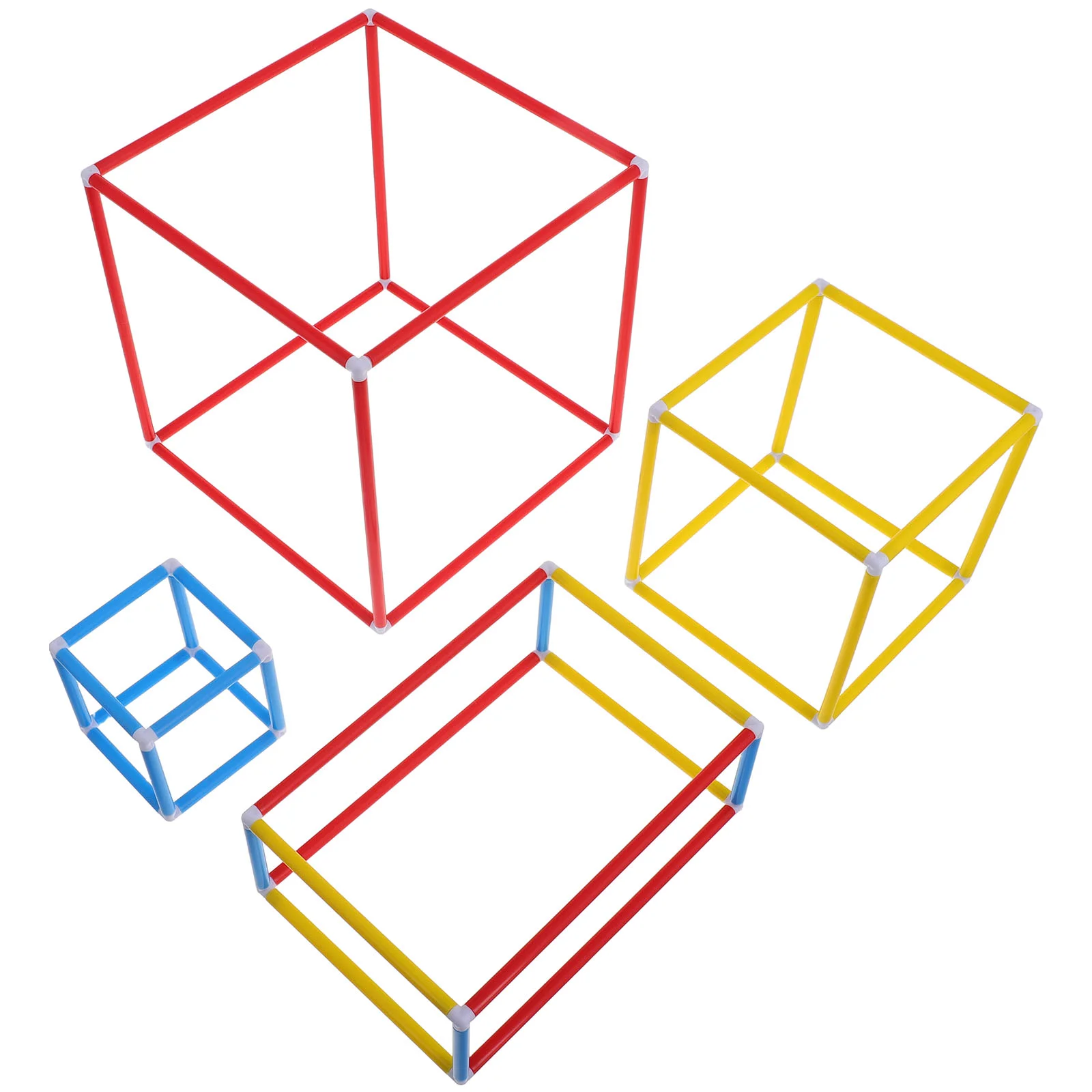 

Solid Geometry Kids Math Toys Stem Building Tools Three-dimensional Straw Assembly Shape Child