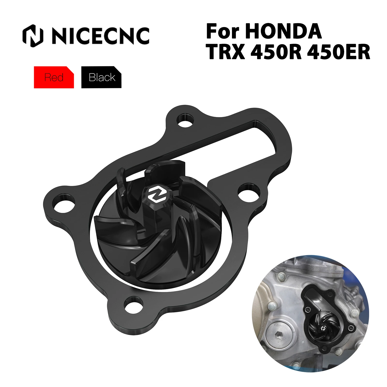 For Honda TRX 450R ATV Water Pump Impeller Shaft Aluminum For TRX450R 2006 2007 2008 2009 450ER TRX HONDA 06-2014 2013 2010 2011