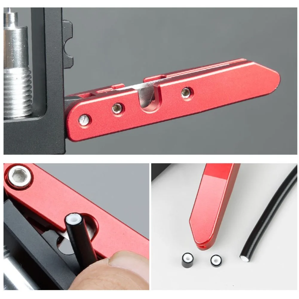 Cycle Hydraulic Hose Cutter and Needle Insertion Tool for Precision Cutting and Installation in Hydraulic Brake Systems