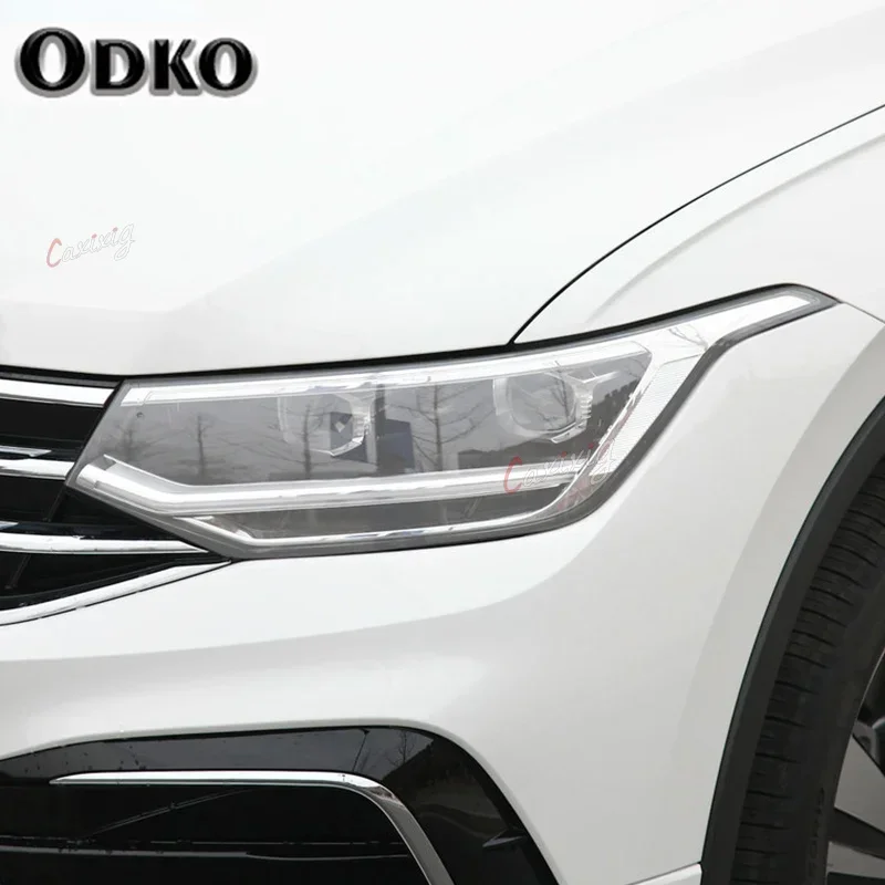 

Car Headlight Protective Film Headlamp Transparent Black TPU Sticker For Volkswagen VW Tiguan 2017 2018 2019 2020 Accessories