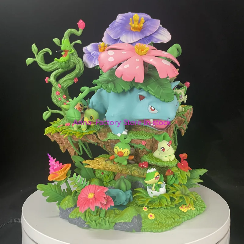 Pokemon Egg Studio Grass Family Venusaur Gk Model Anime Figure Super Large Decoration Statue Full Collection Series 3 Gift Toys