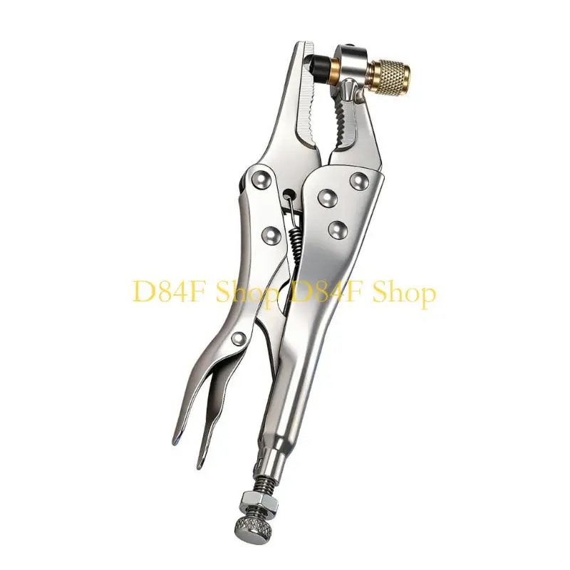 D84F Professional Refrigeration Recovery Clamp Plier Copper Tube Repair Tool for Refrigeration Adding Welding Repair Tool