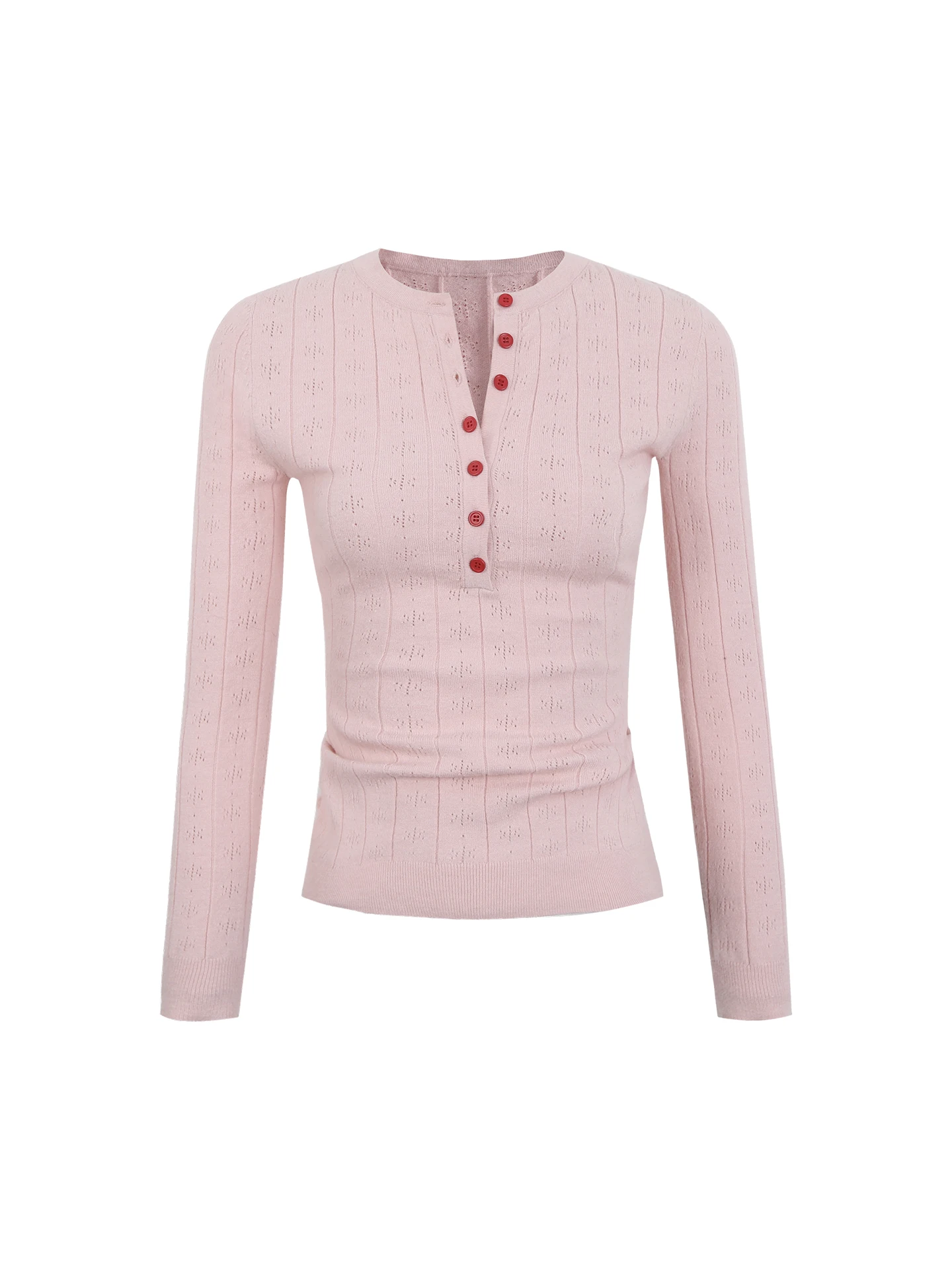 سترة نسائية شتوية بأكمام طويلة من الصوف المحبوك باللون الوردي، ملابس خارجية كاجوال ذات إحساس راقي، تصميم داخلي متناسق بلمسة ش... #3